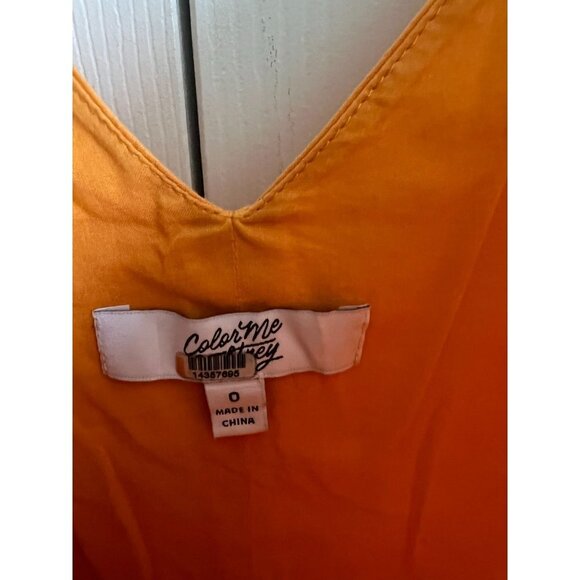 Color Me Courtney Louise Orange Stripe Tie Shoulder Maxi Dress Women's Size 0 - Picture 5 of 11